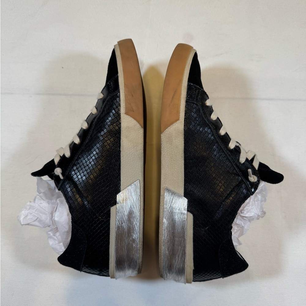 Dolce Vita Women’s Slip-On Suede Textured Black and Tan Casual Sneakers - Picture 7 of 8